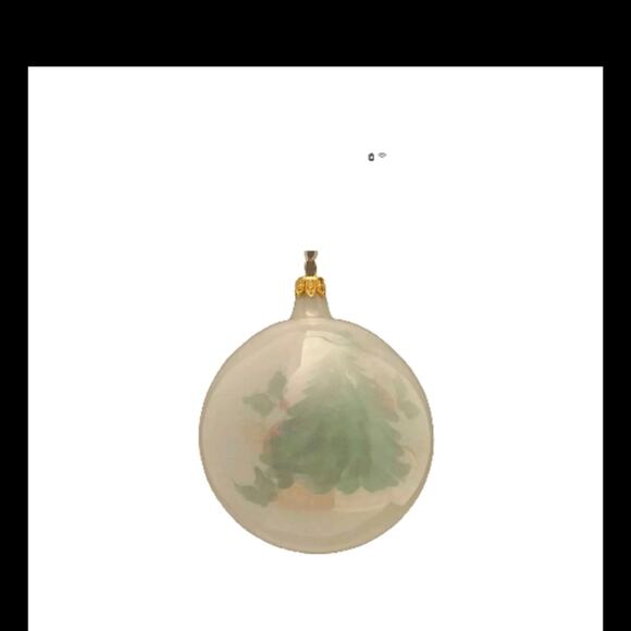 Christmas Bellagio Italian Mouth Blown Hand Painted Glass, Christmas Tree, 4.5" - Picture 4 of 5